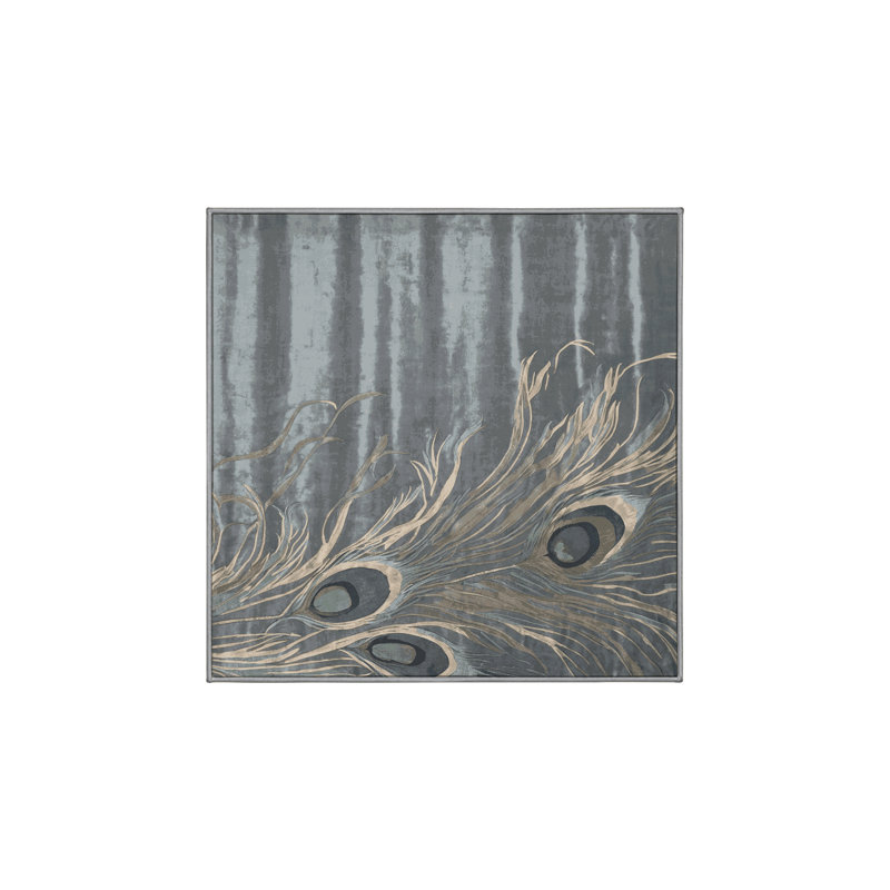 Tapis gris lavable à la machine, Carré 6 pi