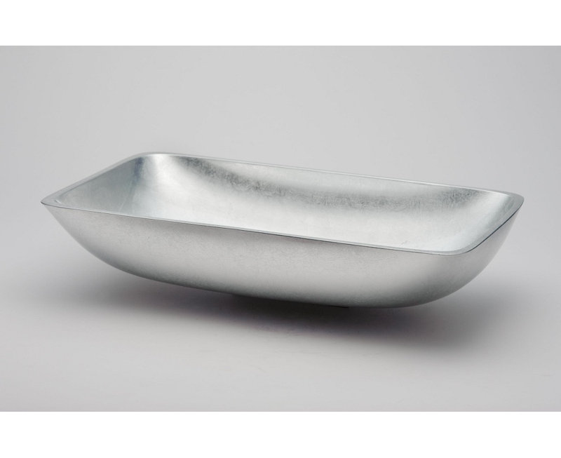 Vetro Freddo 20.5'' L Bathroom Sink, Silver Leaf