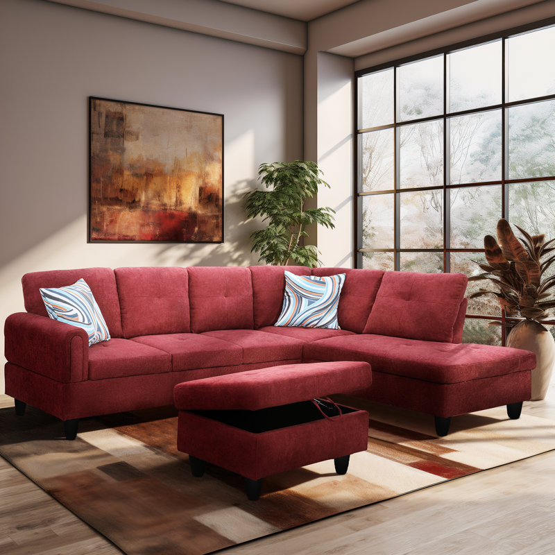 Velours modulaire 97 po, Velours rouge