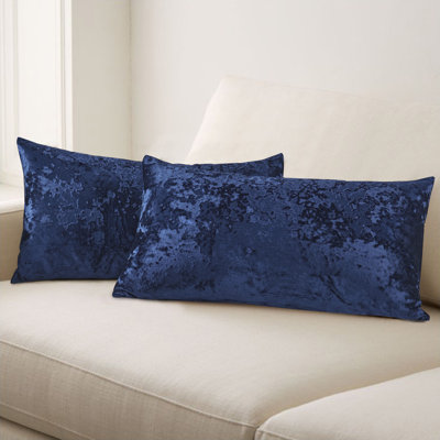 Housse de coussin lombaire en velours froissé