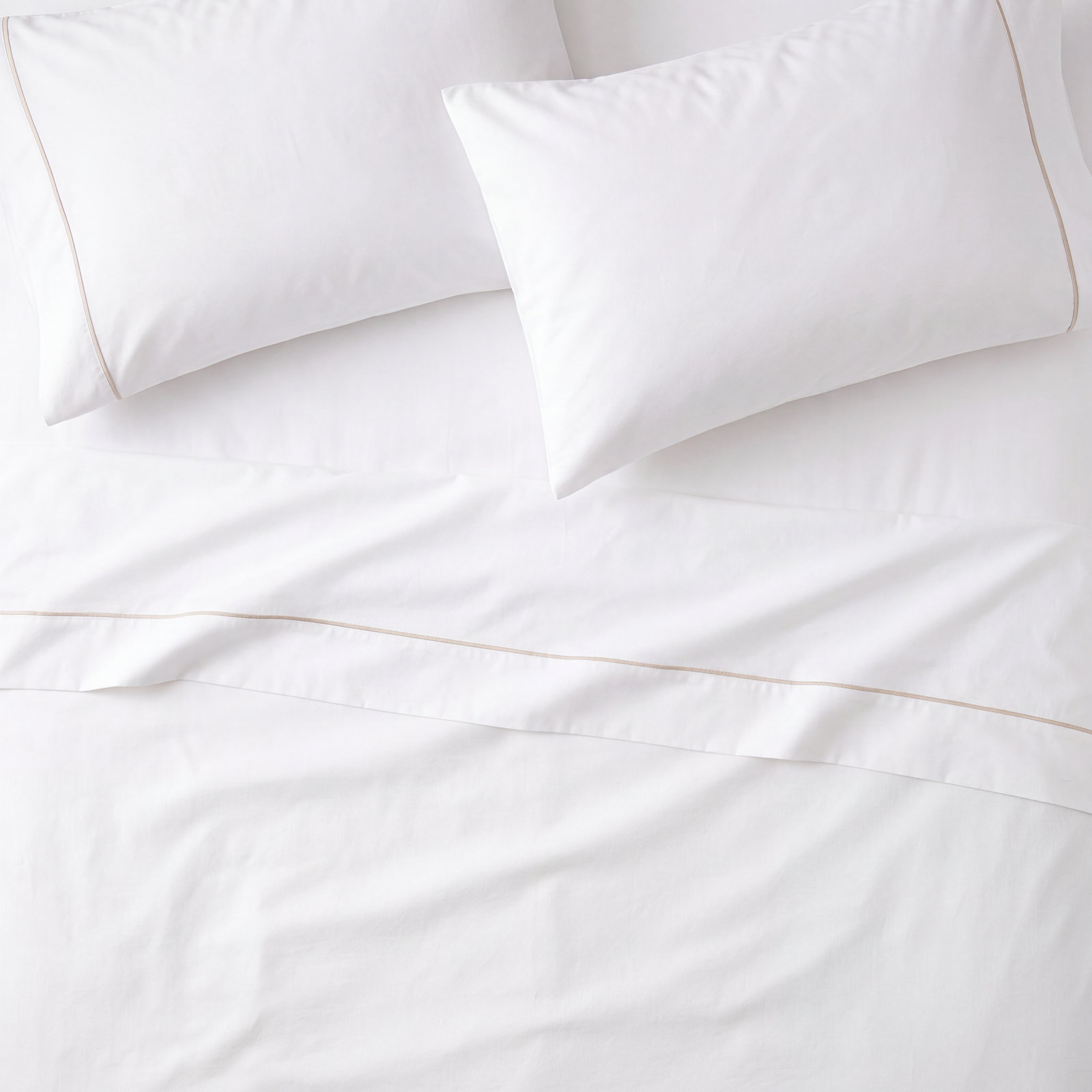 Boutique Cotton Pillowcase, Standard, Linen