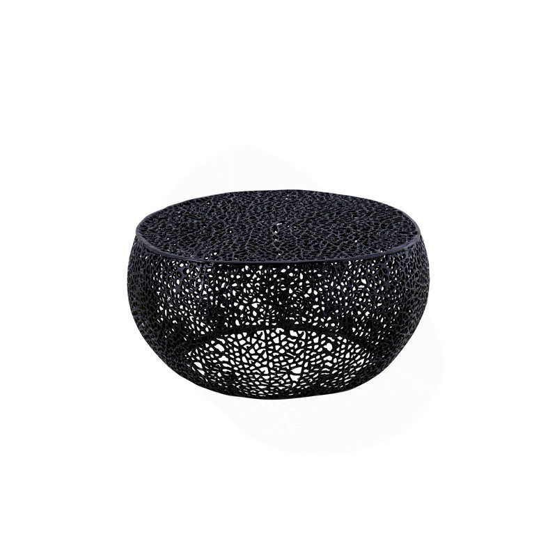Table basse ronde noire, Noir