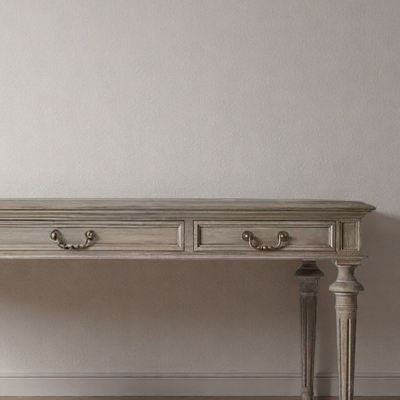 Bureau rétro de style français, H 30,70 po x l 55,11 po x P 23,62 po