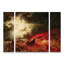 Ensemble de 3 panneaux muraux - Marcus Jules «Storms at Sea», art mural sur toile pour le salon, la chambre à coucher ou le bureau 