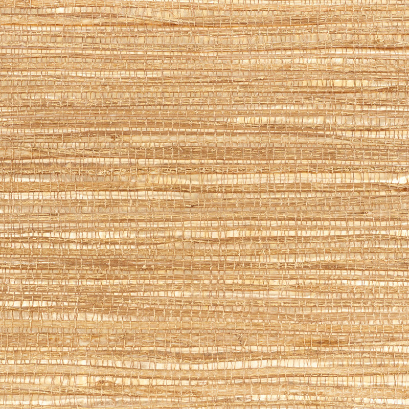 Metallized Flax Wallpaper, Brass