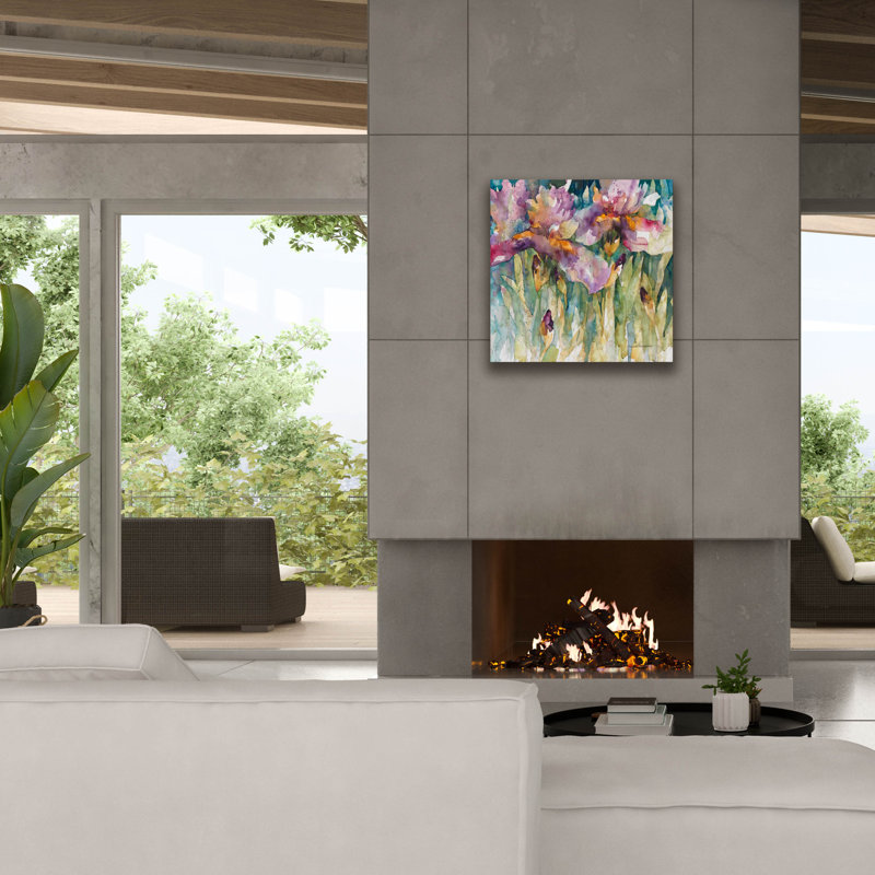 Art mural sur toile, "Siberian Iris" par Annelein Beukenkamp, H 12 po x l 12 po x P 0,75 po