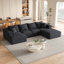 Ensemble de canapé modulaire en forme de L Boneless de 132 po avec 6 coussins-215155073