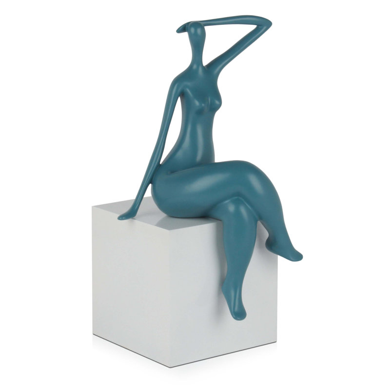 Barteld People Figurines & Sculptures, Teal