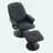 Contemporary Recliner And Ottoman With Swiveling Base-2011718786