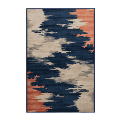 Tapis gris aquarelle lavable à la machine