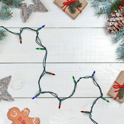 Multi-Function Mini Christmas Light Set - Multi-Colour - Green Wire - 150Ct