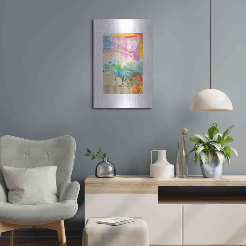 Art mural en métal Orren Ellis «Color Layers I» par Courtney Prahl, H 24 po x l 16 po