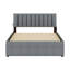 Lit plateforme tapissier avec lit gigogne-654439026