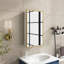 16 In. W X 28 In. H Wall-Mounted Or Recessed Gold Framed Storage Bathroom Medicine Cabinet With Mirror