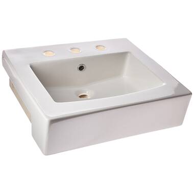 CheviotProducts Cheviot Products 17.75'' White Vitreous China Rectangular  Drop-in Bathroom Sink with Overflow & Reviews