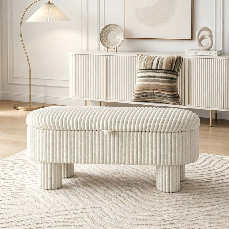Banc rembourré Modern, Beige