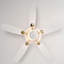 Ventilateur de plafond 52 po à profil bas, ventilateurs de plafond modernes blancs avec télécommande pour chambre à coucher, salon, 3 vitesses, abat-jour en verre - blanc mat