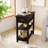 Wood Narrow Sided, Table Sofa Side Table with Drawers and Partition in 180 Flip Over Design-765032753