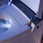 Toilette intelligente avec réservoir d'eau intégré, chasse d'eau automatique, siège chauffant avec fonction de lavage multiple et veilleuse (télécommande incluse)