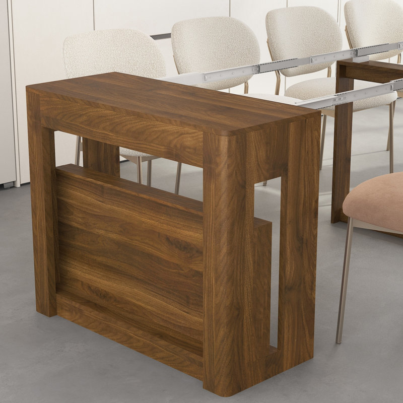 Table de salle à manger extensible pliable, console extensible rectangulaire en bois multifonctionnelle pour la cuisine et les espaces de vie, différentes longueurs de table