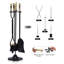 Ensemble d'outils de cheminée en acier 5 pièces Herwiga