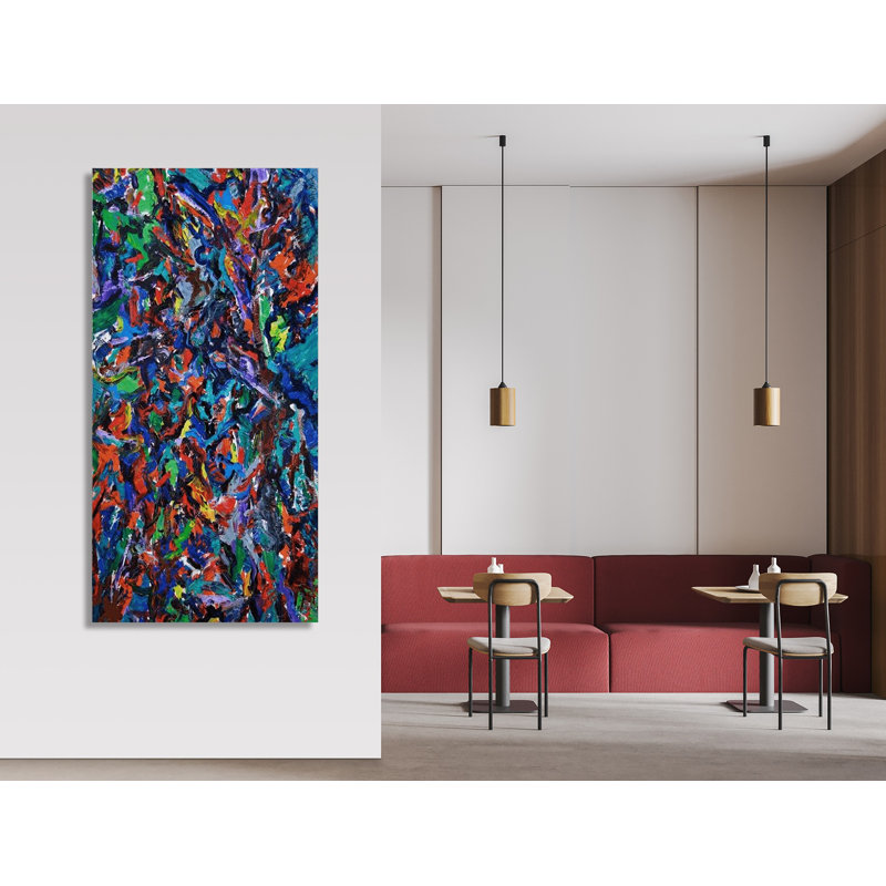 Celebration I On Giclee Canvas Hand Embellished Art, 60" H x 30" W x 1.5" D, Wrapped Canvas