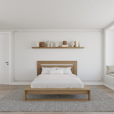 Morgan Queen Size Slatted Bedframe with Headboard