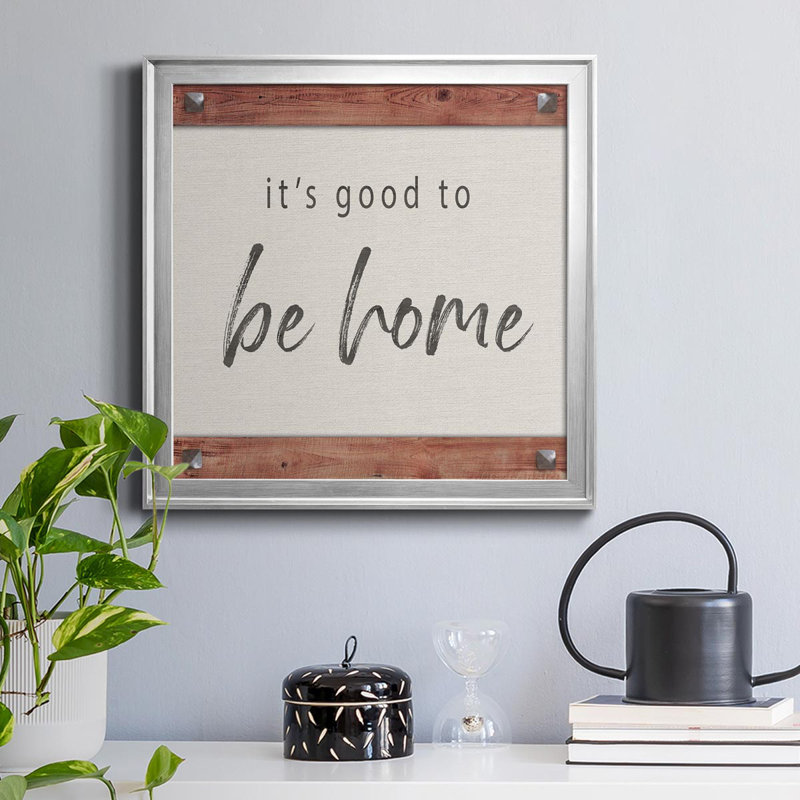 Home - Art textuel sur toile, Toile argentée, H 30,5 po x l 30,5 po x P 1,5 po