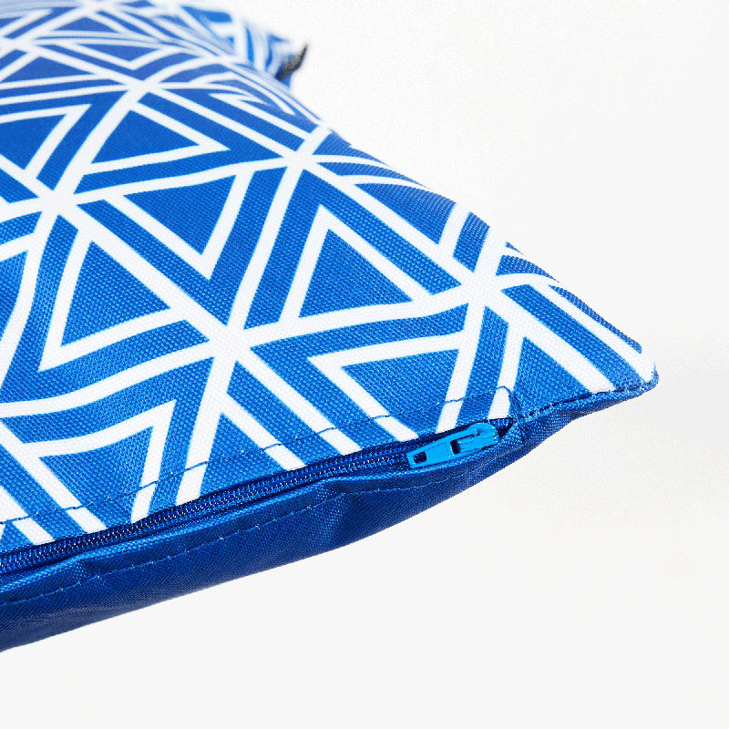 Stripe Indoor-Outdoor Cushions, Blue/Pink Striped