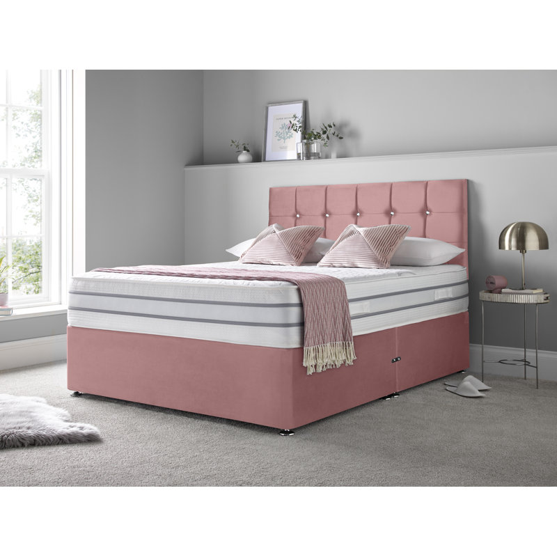 McCutchenville Bed, Double (4'6), Pink, No Drawers