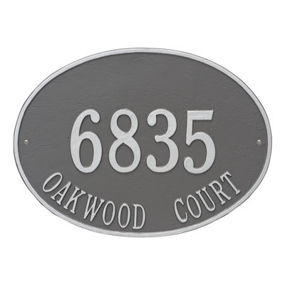 Hawthorne 2-Line Wall Address Plaque