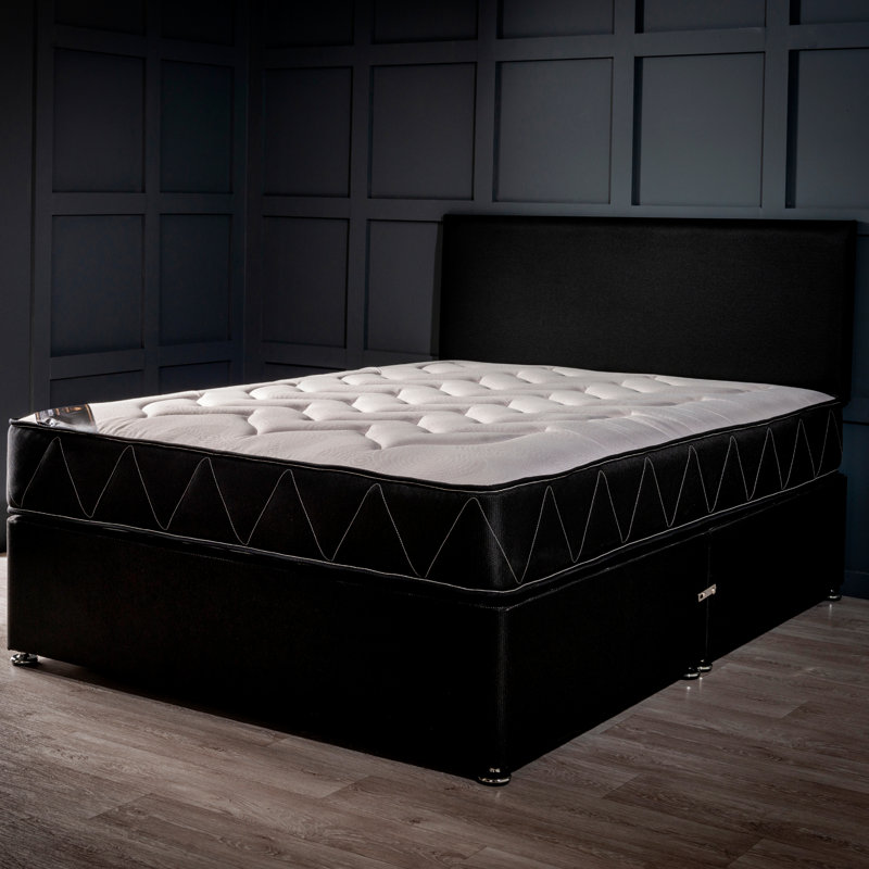 Myer Adams Essential Hybrid Memory Foam Spring Mattress, 21CM / 8.5 INCH Deep, Elegant Black Border, Soft-Med Feel.