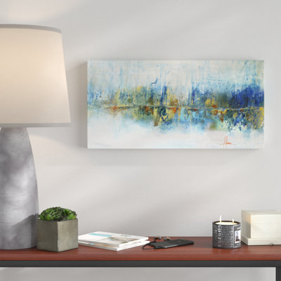 « aqua azul i », reproduction de peinture à l’acrylique sur toile tendue