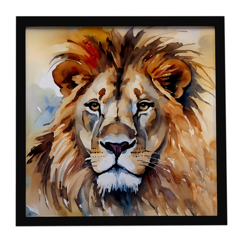Lion Framed Metal Print