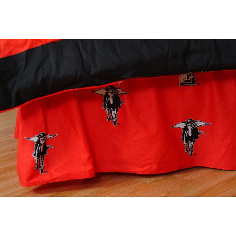 NCAA Ruffled Bed Skirt, Full, Texas Tech
