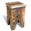 Tabouret en bois massif récupéré