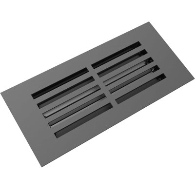 Reggio Register 4X10 Low-Profile Linear Split Design Floor Register, Steel Vent Cover for Home Floor with Rust-Proof Louver