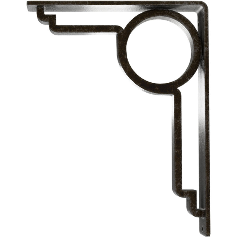 Support en fer forgé Maria, Argenté antique chaleureux, H 10 po x l 2 po x P 7,5 po