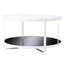 Table - Plateau en verre et tablette noire pour espaces compacts