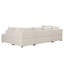 Canapé beige en chenille à accoudoirs carrés-1526976094
