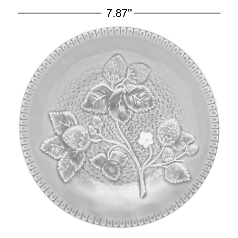 Strawberries Earthenware Salad/Dessert Plate