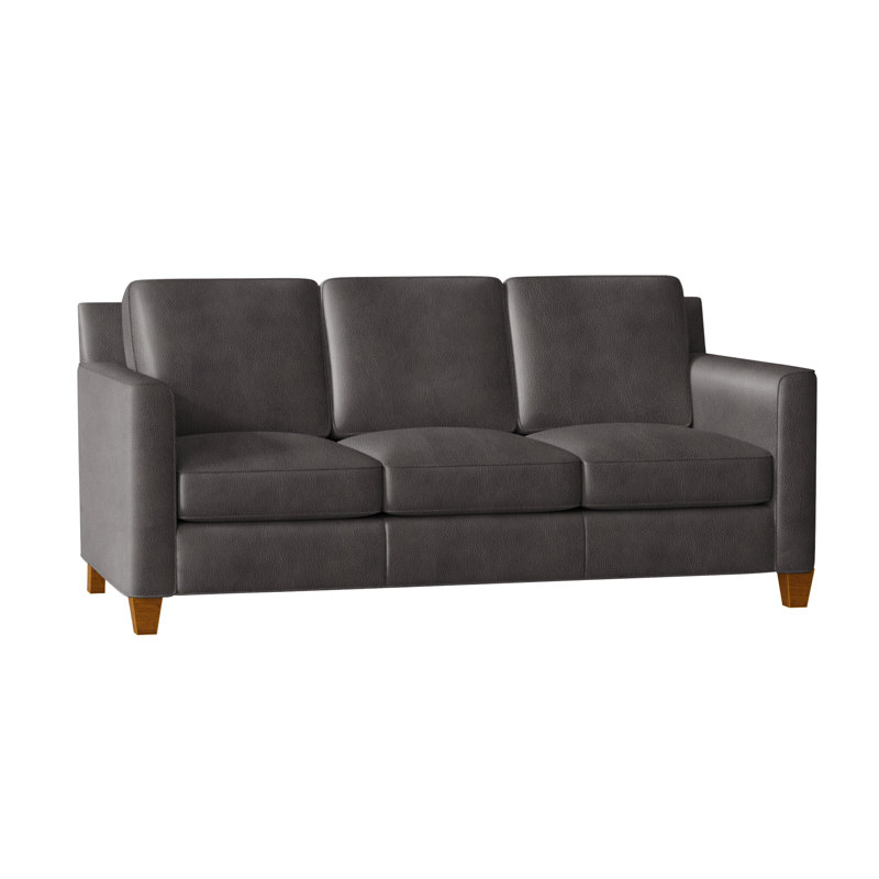 Yorba Leather Sofa, New Classiques, Empyrean Mist Genuine Leather