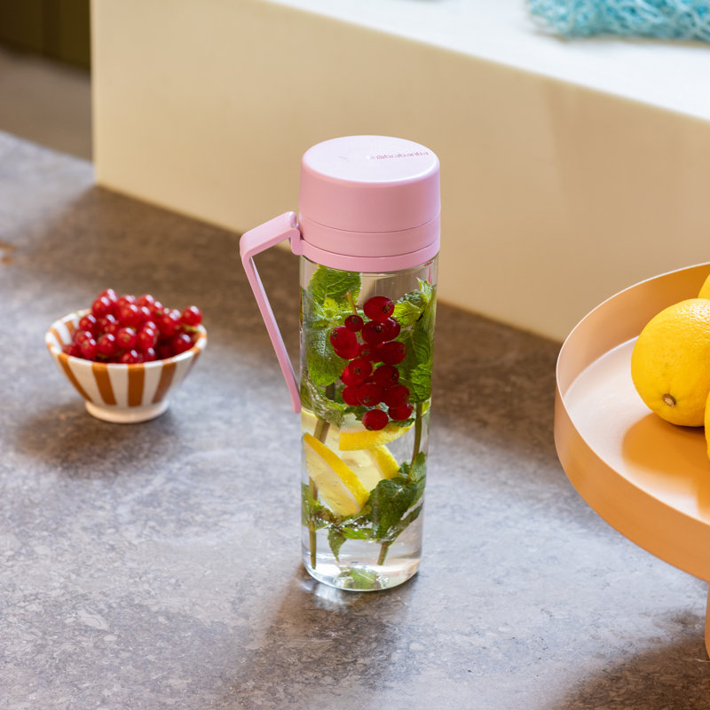 Bouteille d'eau Make & Take avec filtre à fruits de 16,9 oz liq. (500 ml) de Brabantia, Rose lilas