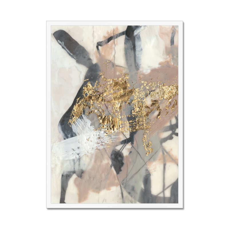 Golden Blush I by Jennifer Goldberger - Painting Print, 34cm H x 24cm W, White Single Picture Framed Paper