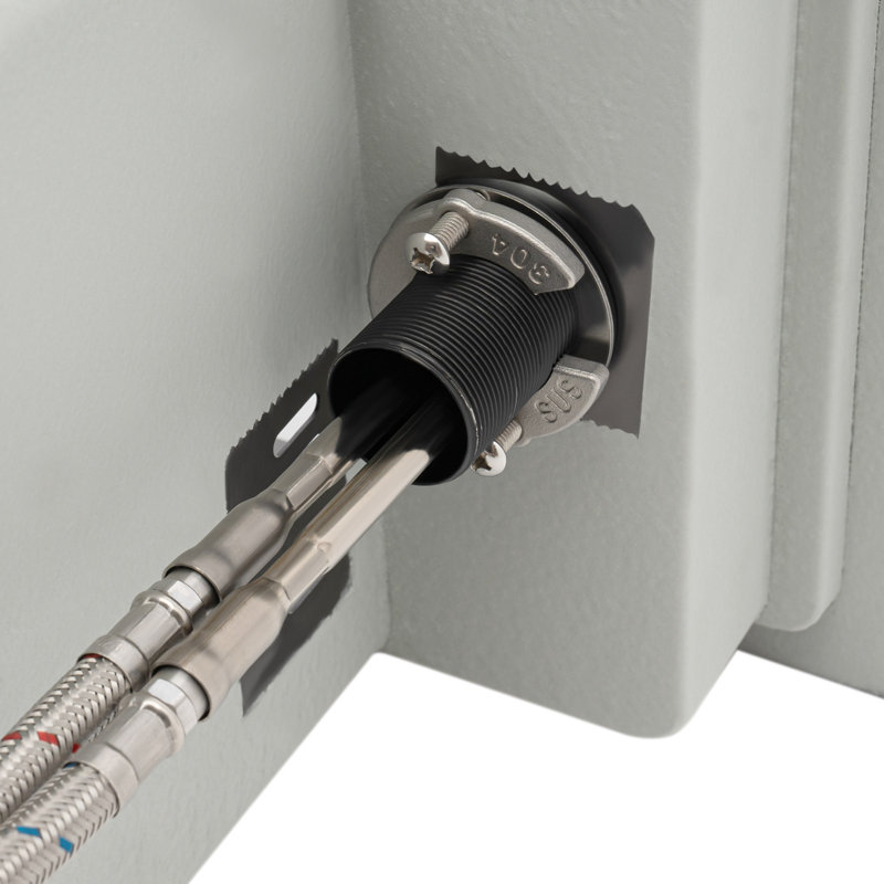 Évier de cuisine à simple cuve en acier inoxydable 9,8 po L