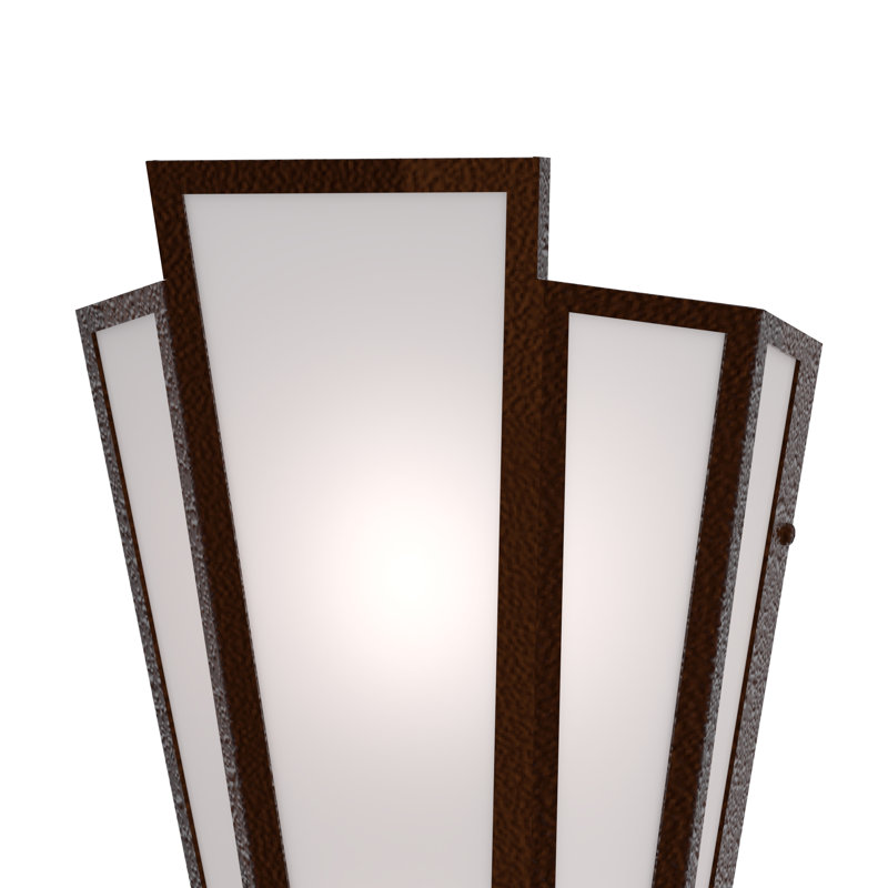Brum 2 - Light Flush Mounted Sconce, Oil Rubbed Bronze, Amber, Glass