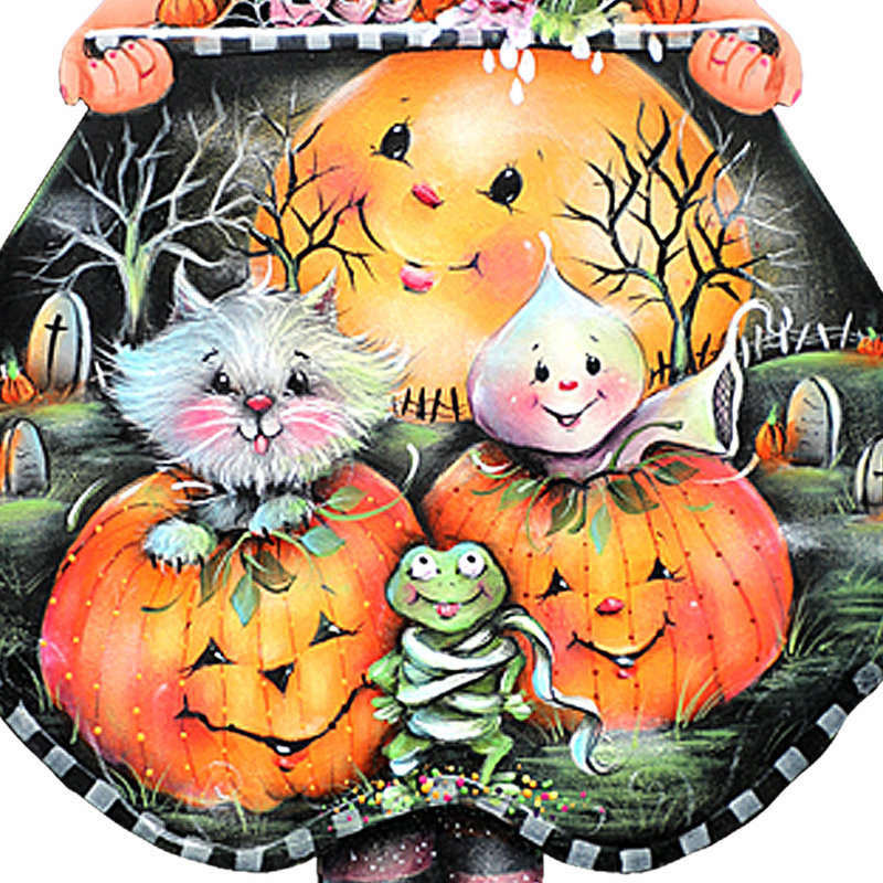 Cintre pour porte en bois d’halloween
