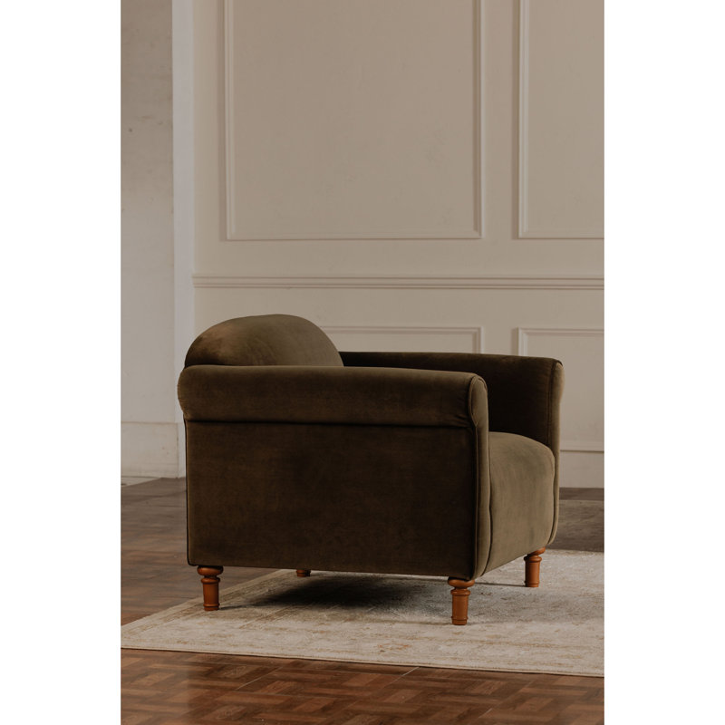 Harmony Armchair, Dark Green Velvet
