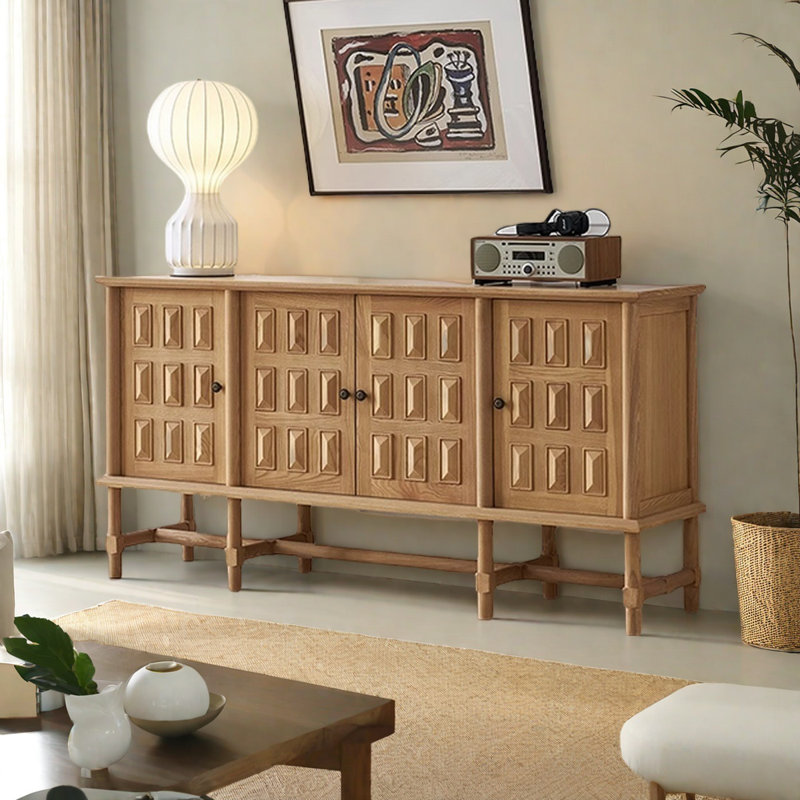 Buffet rétro en bois massif polyvalent