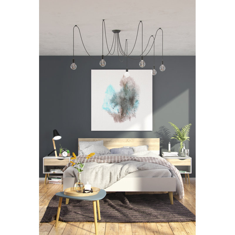 Justus 19.76'' W Nightstand, White/Oak